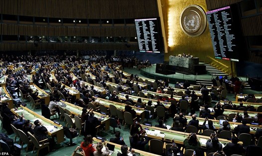 Nghị quyết về Jerusalem được thông qua tại Đại hội đồng Liên Hợp Quốc sau khi một nghị quyết tương tự đã bị Mỹ phủ quyết tại Hội đồng Bảo an hồi đầu tuần. Ảnh: EPA
