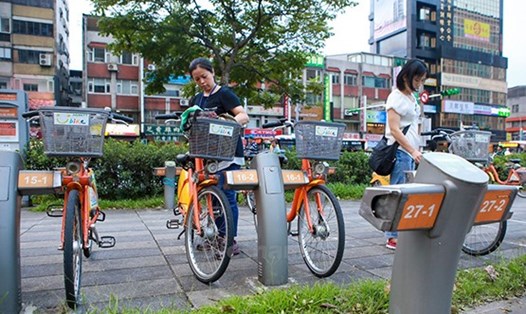 Mô hình xe đạp công cộng ở nước ngoài.  Ảnh: Internet