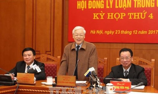 Tổng Bí thư Nguyễn Phú Trọng phát biểu tại Kỳ họp. Ảnh: TTXVN