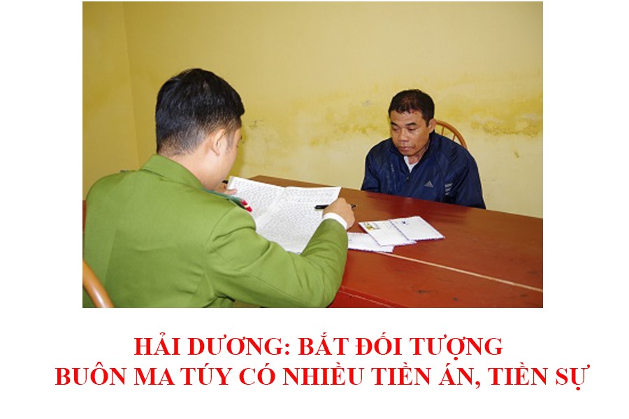 Cơ quan công ăn bắt giữ đối tượng buôn ma túy đã có nhiều tiền án, tiền sự. Ảnh CAHD