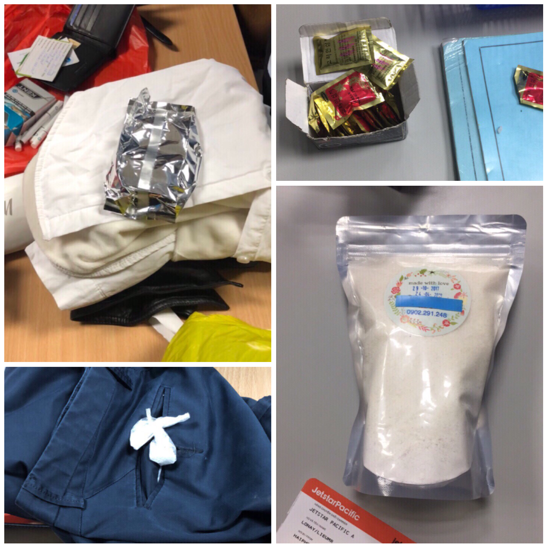 Tang vật thu giữ từ việc trấn áp tội phạm của cơ quan công an. Ảnh CTV