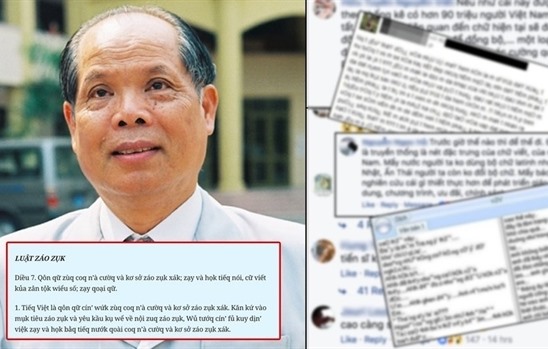 PGS.TS Bùi Hiền - nguyên Phó hiệu trưởng ĐH Sư phạm Ngoại ngữ Hà Nội - vẫn miệt mài hoàn thiện phần thứ hai của đề xuất. Ảnh: Theo Vietnamnet