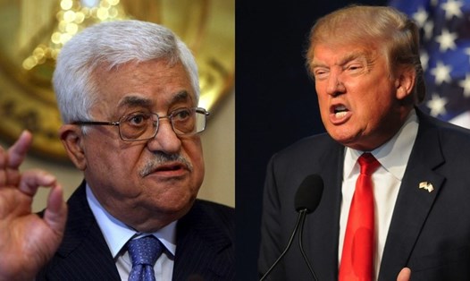Tổng thống Palestine Mahmoud Abbas và Tổng thống Mỹ Donald Trump. Ảnh: Getty Images