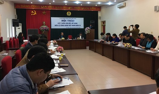 Toàn cảnh buổi hội thảo lấy ý kiến của CĐ Viên chức Việt Nam. Ảnh: VH