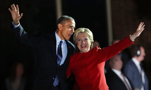 Cựu Tổng thống Barack Obama và cựu Ngoại trưởng Hillary Clinton. Ảnh: Getty Images