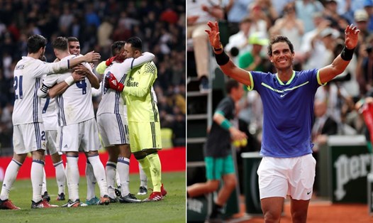 Real Madrid (trái) và Rafael Nadal (phải) đã gặt hái được nhiều thành công trong năm 2017. Ảnh: Marca.