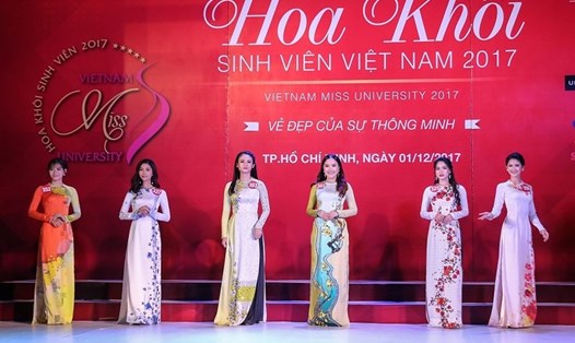 Hình ảnh trong đêm bán kết khu vực miền Nam của cuộc thi Hoa khôi sinh viên Việt Nam 2017. Ảnh: BTC