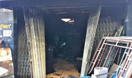 Căn nhà bốc cháy lúc nửa đêm làm 3 mẹ con tử vong khi đang say giấc. Ảnh: Trường Sơn