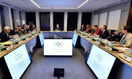 Cuộc họp ngày 5.12 của Ủy ban Olympic quốc tế ra quyết định cấm Nga tham gia Thế vận hội mùa đông 2018 ở Pyeongchang. Ảnh: IOC