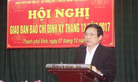 Ông Đậu Văn Thanh, Giám đốc Sở Nội vụ Nghệ An. Ảnh: Kim Oanh. 