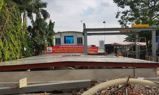 Toàn bộ trạm bơm chống ngập cho đường Nguyễn Hữu Cảnh đã hoàn thành 100%. Ảnh: Trường Sơn