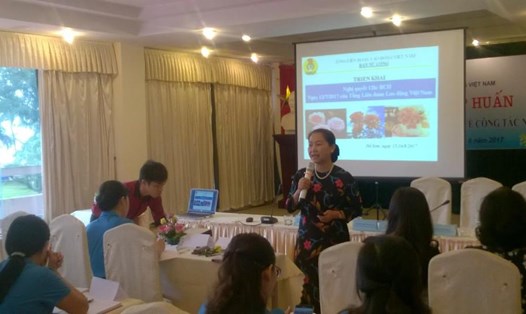Hội nghị tập huấn công tác nữ công năm 2017 - Ảnh TN