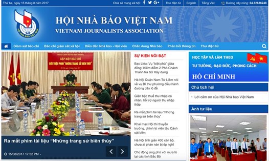 Cổng Thông tin điện tử Hội Nhà báo Việt Nam có thiết bị kiểm tra và theo dõi được việc gỡ bài, sửa bài của các báo và các trang thông tin điện tử. Ảnh chụp màn hình. 