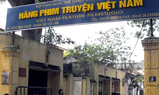 Cổng vào Hãng phim truyện Việt Nam ở số 4 Thụy Khuê, Hà Nội. Ảnh: T.L