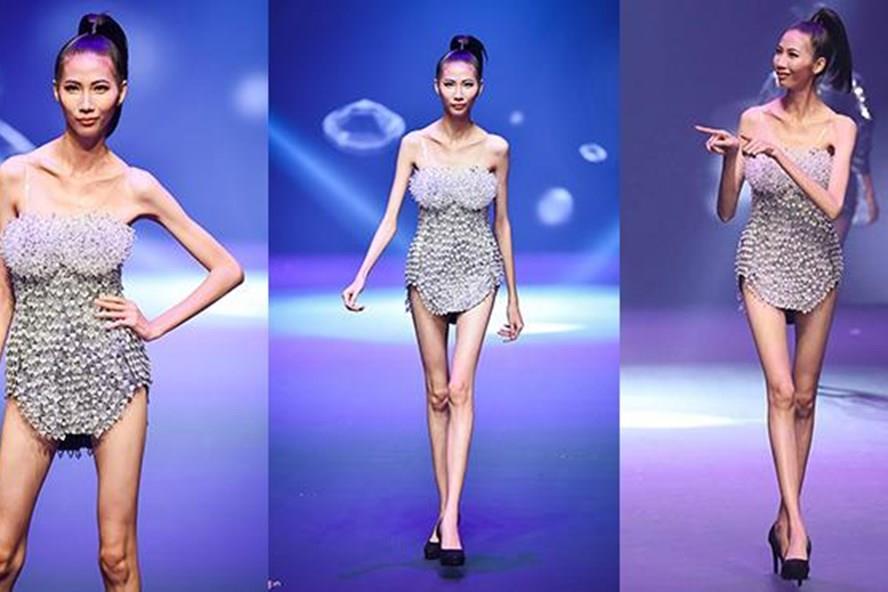 Hình ảnh Cao Ngân trong đêm chung kết Vietnam's Next Top Model 2017.