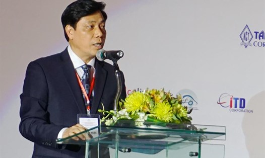 Thứ trưởng Bộ GTVT Nguyễn Ngọc Đông phát biểu tại hội nghị.  Ảnh: M.Q