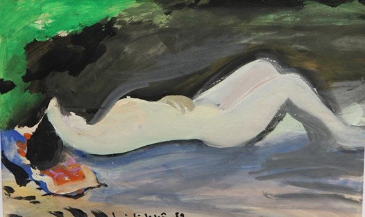 Một bức họa khỏa thân của họa sĩ Lưu Công Nhân.