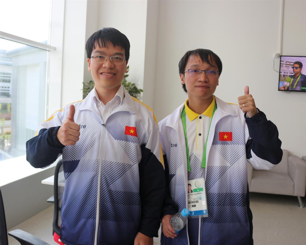 Quang Liêm và Trường Sơn giành HCV. Ảnh: Hữu Bình