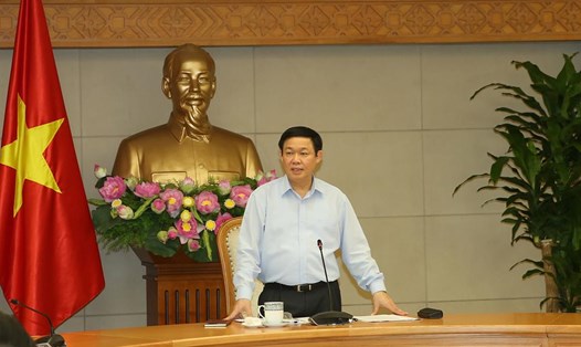 Phó Thủ tướng Vương Đình Huệ, Trưởng Ban chỉ đạo phát biểu tại phiên họp. Ảnh: VGP