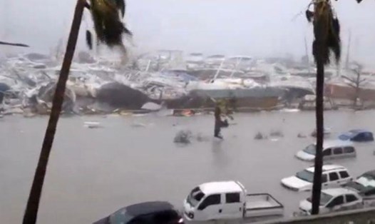 Siêu bão Irma tàn phá dữ dội khu vực Caribbean. Ảnh: PV