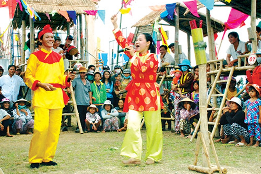 Nghệ thuật Bài chòi được UNESCO vinh danh. Ảnh: T.L