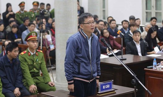 Ông Trịnh Xuân Thanh trả lời trước toà hôm 10.1. Ảnh: TTXVN/ Giadinh.net.