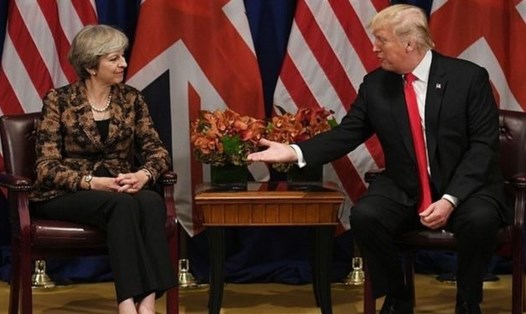 Tổng thống Donald Trump và Thủ tướng Theresa May. Ảnh: PA