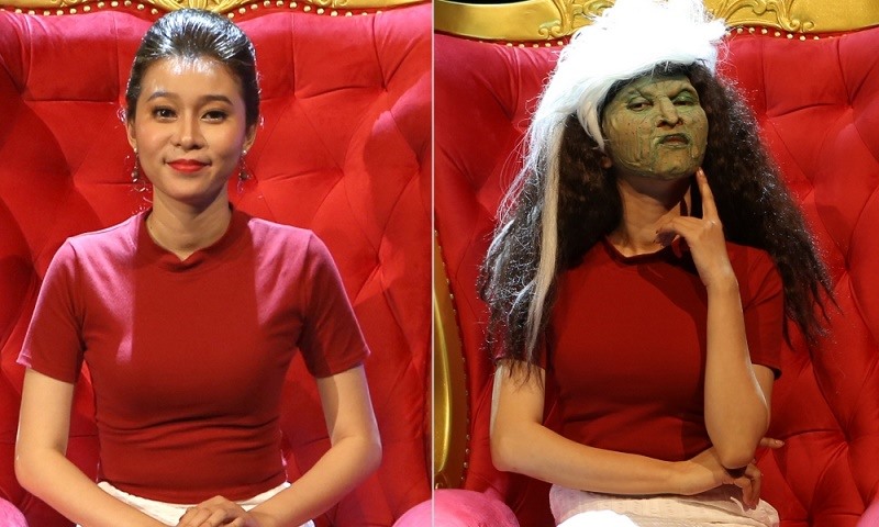 Người đẹp Kiều Ngân trước và sau khi hóa trang. Ảnh: BTC