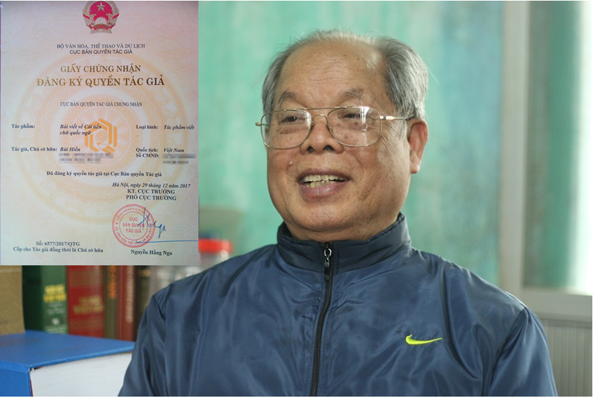 PGS Bùi Hiền đã đăng ký quyền tác giả cho tác phẩm của mình