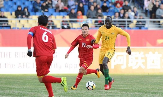 Quang Hải lập công để giúp U23 Việt Nam làm nên kì tích tại VCK U23 Châu Á. Ảnh: M.T