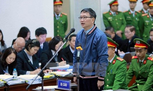 Ông Trịnh Xuân Thanh tại tòa. Ảnh TTXVN.