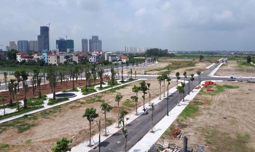 Dự án Louis City đang được triển khai tại phường Đại Mỗ, quận Nam Từ Liêm. Ảnh: PV