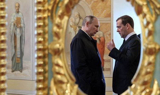 Tổng thống Vladimir Putin và Thủ tướng Dmitry Medvedev. Ảnh: Getty Images