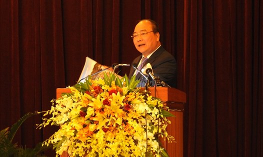 Thủ tướng Nguyễn Xuân Phúc phát biểu tại hội nghị xúc tiến đầu tư tỉnh Phú Yên năm 2018.