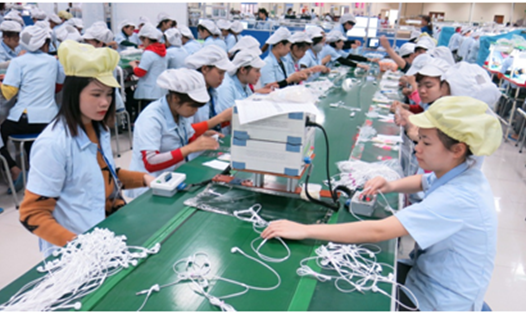 Số lượng công nhân tại các KCN của Thái Nguyên ngày càng tăng lên. Ảnh: NT