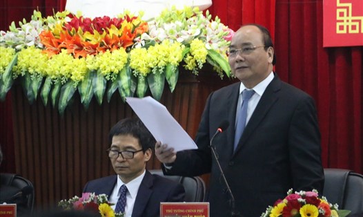 Thủ tướng Nguyễn Xuân Phúc thăm và làm việc với Đại học Huế. Ảnh: H.Q
