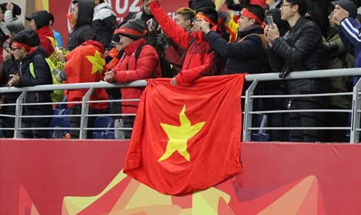 Cổ động viên của đội tuyển U.23 Việt Nam. Ảnh: LT