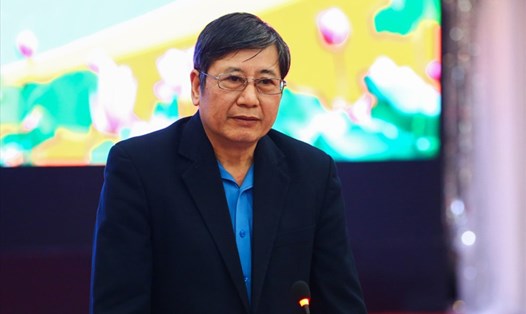 Phó Chủ tịch Thường trực Tổng LĐLĐVN Trần Thanh Hải phát biểu tại buổi tọa đàm.Ảnh: SƠN TÙNG