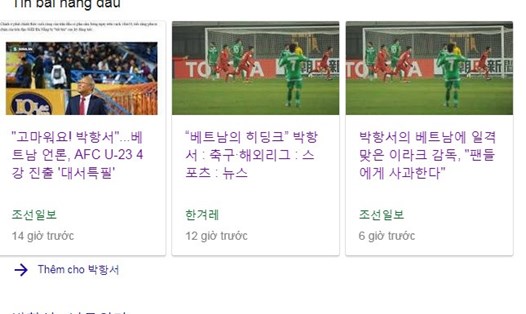 Người Hàn Quốc tìm kiếm rất nhiều về HLV Park Hang Seo sau khi biết ông viết chuyện cổ tích cùng U23 Việt Nam.