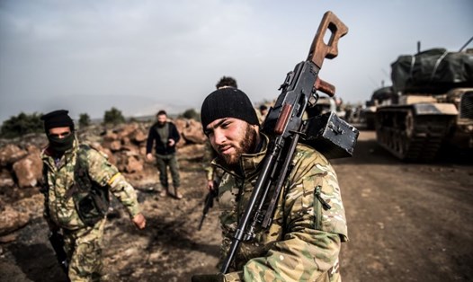 Quân đội Thổ Nhĩ Kỳ tấn công Afrin, khu vực của người Kurd ở Syria. Ảnh: Getty Images