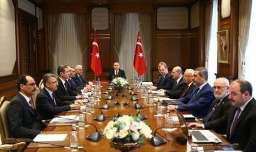 Tổng thống Thổ Nhĩ Kỳ trong cuộc họp ở Ankara. Ảnh: Reuters