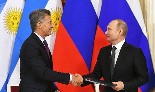 Tổng thống Argentina Mauricio Macri đang có chuyến thăm Nga. Ảnh: Sputnik