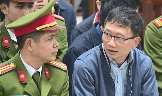 Bị cáo Trịnh Xuân Thanh trong phiên tòa vừa kết thúc vào ngày 22.1. Ảnh TTXVN