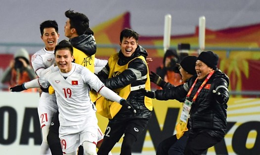 Đội tuyển U23 Việt Nam xuất sắc vào chung kết giải vô địch U23 Châu Á. Ảnh: Vietnamnet