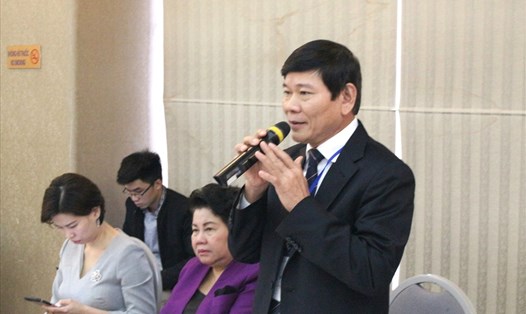 Ông Phạm Văn Năm – Trưởng BQL Khu Kinh tế Quảng Bình - giới thiệu tiềm năng đến các nhà đầu tư. Ảnh: Lê Phi Long