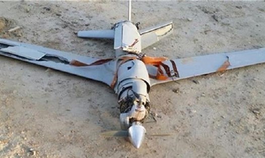 Máy bay không người lái của Saudi Arabia bị bắn hạ. Ảnh: PTV.
