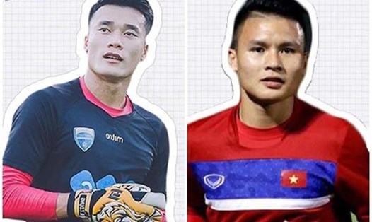 Quang Hải (phải) và Tiến Dũng (trái) được ví là người hùng của U23 Việt Nam.