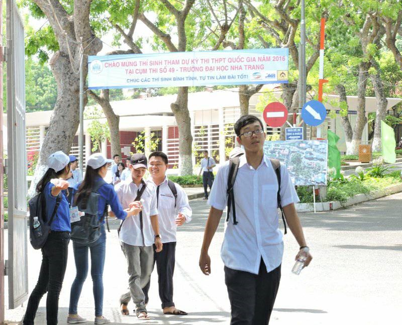 Một mùa thi THPT quốc gia tổ chức tại Khánh Hòa. 
