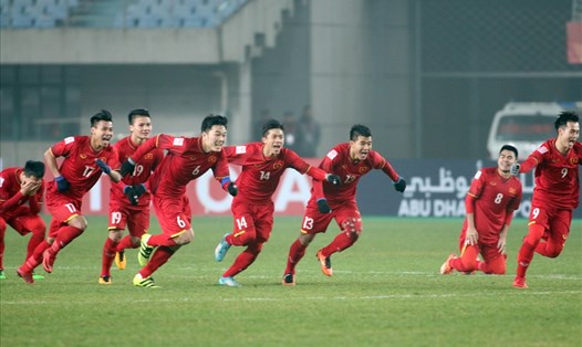 U23 Việt Nam đang đứng trước ngưỡng cửa lịch sử tại giải U23 Châu Á. Ảnh: Hữu Phạm 