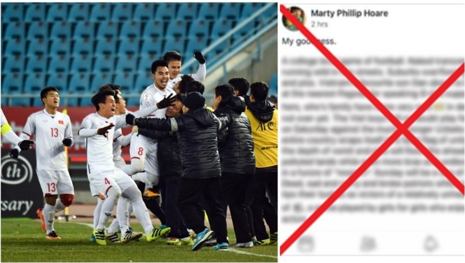 Marty Phillip Hoare mắc phải sai lầm khi mạt sát đội tuyển U23 Việt Nam và việc người dân Việt ăn mừng chiến thắng.
